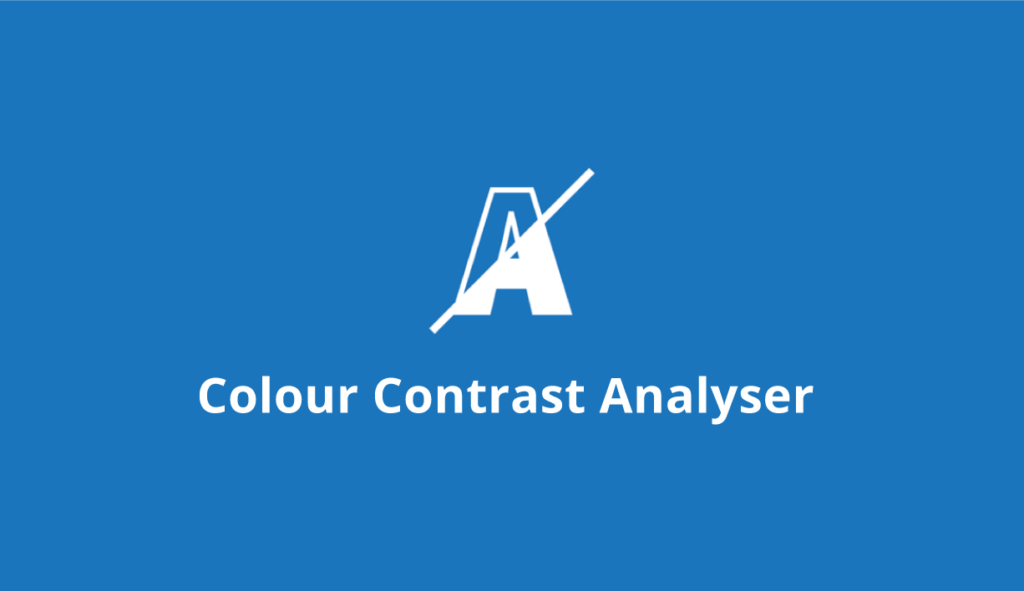 Color Contrast Analyzer som hjælper med at kontrollere farvekontraster på websider